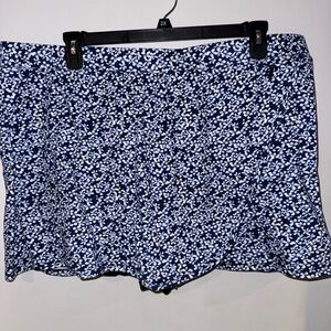 Jones New York Signature Blue and White Floral Skort Women’s XXL